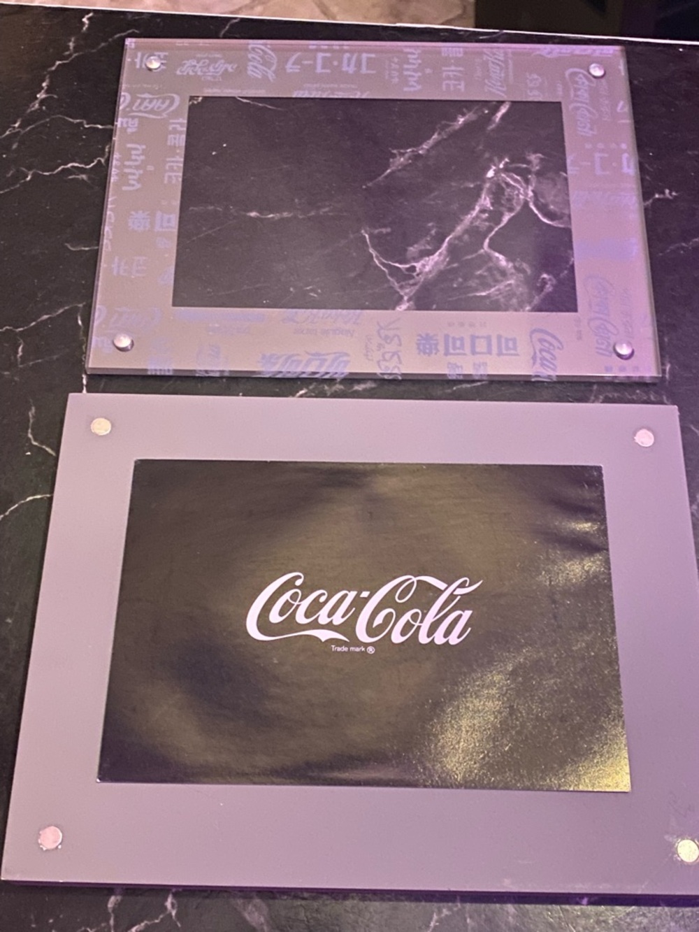 Coca-Cola Purple Wall Frame with Black Hanging Mount